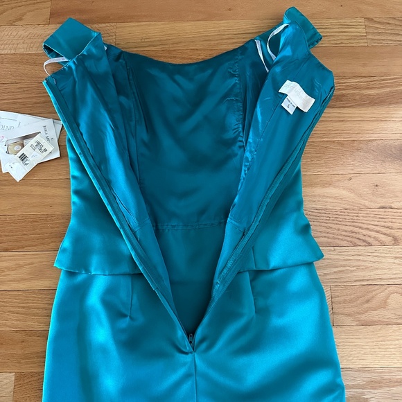 NWT Scott McClintock Petites Vintage Formal Gown Prom Dress Size 6 Turquoise - Picture 10 of 13